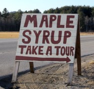 Harding Hill Maple Syrup Tour Sign
